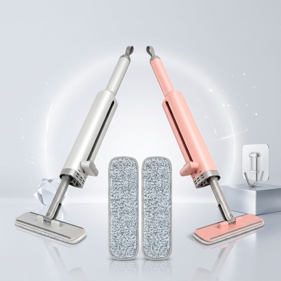 Rotatable Self-Squeeze Mini Mop with Crevice Brush